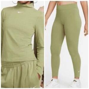 Nike Long-sleeve Mock Top and 7/8 Mid-rise Leggings Set Small - SOLD OUT
